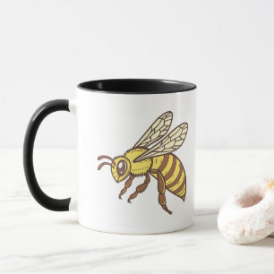 Caneca Rainha Amarelo Abelha Voadora
