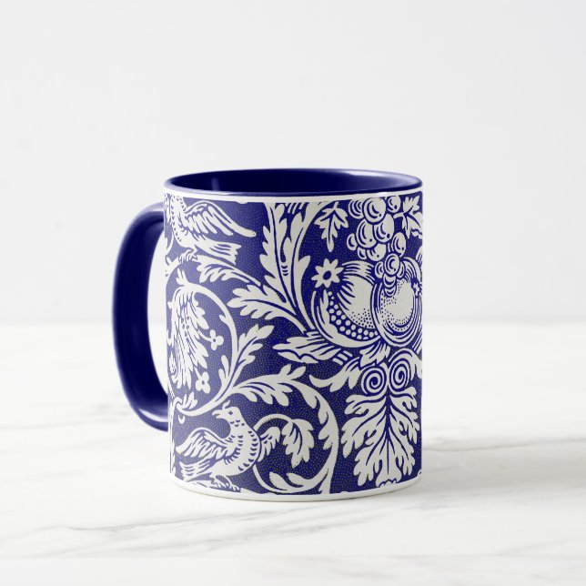 Caneca Rainha Anne Pattern, William Morris Coffee Mug (Frente Esquerda)