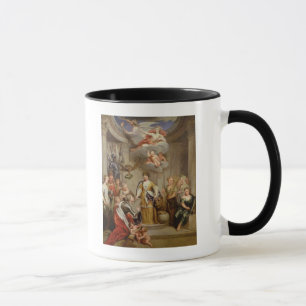 Caneca Rainha Anne que apresenta planos de forças armada