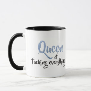Caneca Rainha de tudo! Preto e Azul