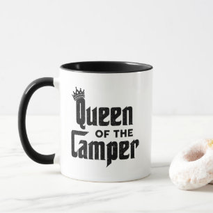Caneca Rainha Do Trailer Divertido Camping Roupas Feminin