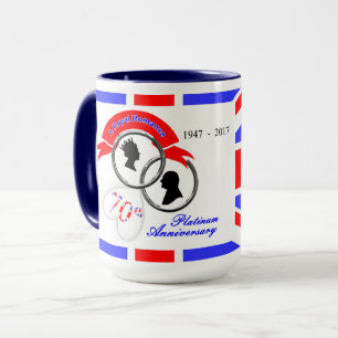 Caneca Rainha Elizabeth Prince Philip 70