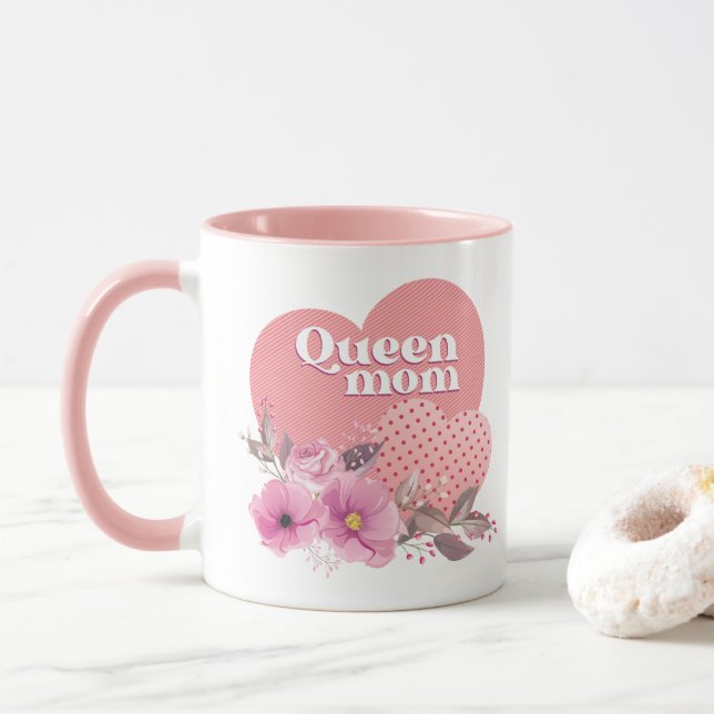 Caneca Rainha mãe_dia de as mães feliz (Com Donut)