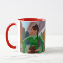 Caneca Rainha Negra no outono | Nome personalizado |