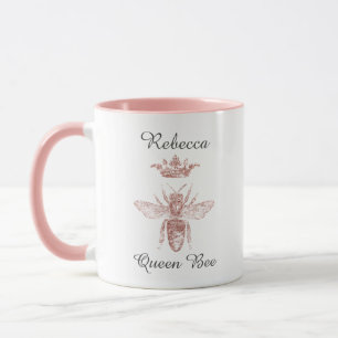 Caneca Rainha Rosa Personalizada com Coroa