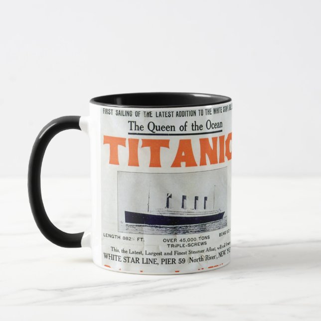 Caneca Rainha Titanic do Oceano - White Star Line (Esquerda)