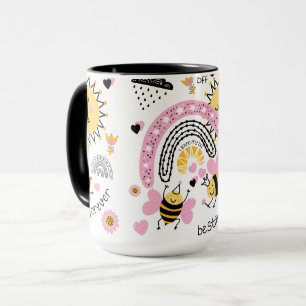 Caneca Rainhas Abelhas Melhores Amigos Para Meninas BFF B