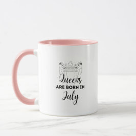 Caneca Rainhas Nascem em Julho Presente de Aniversário Ca