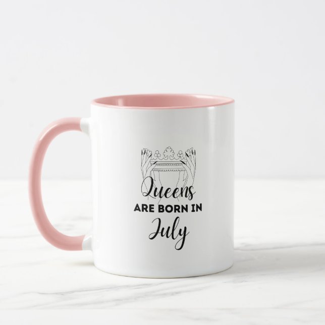 Caneca Rainhas Nascem em Julho Presente de Aniversário Ca (Esquerda)