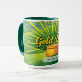 Caneca Raio de Sorte Dourado