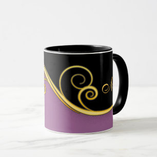 Caneca Raio preto púrpura sem monograma