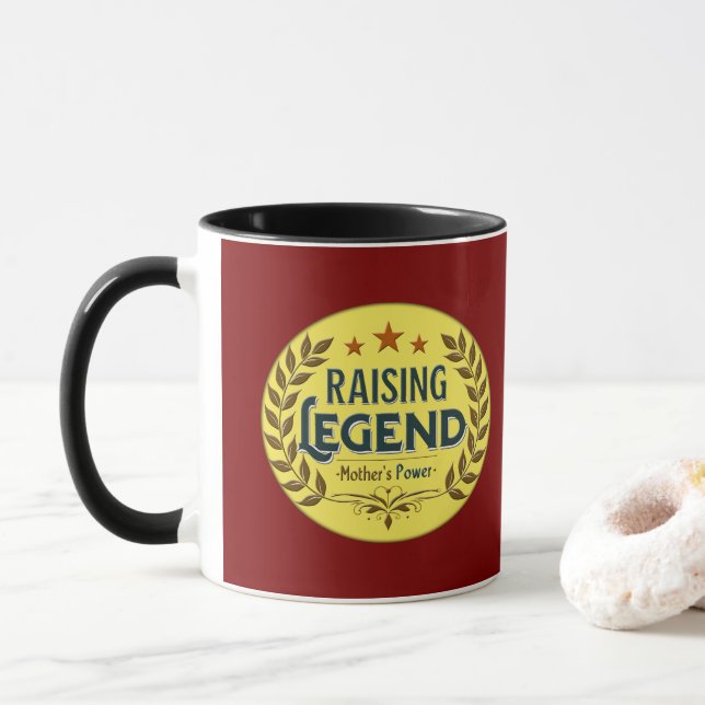 Caneca Raising Legends – Mother’s Power Badge (Com Donut)