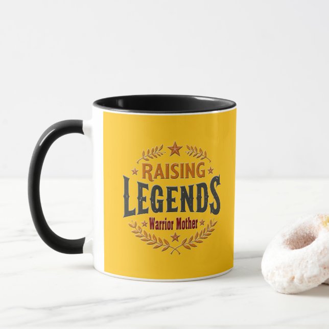 Caneca Raising Legends – Warrior Mother Design (Com Donut)