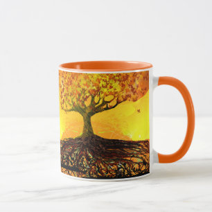 Caneca Raízes de Arte Original Correm Laranja Profundo A