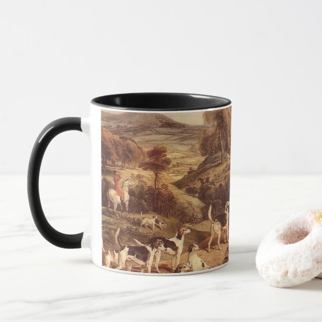 Caneca Ralph Lambton e seus Hounds por James Ward (Com Donut)
