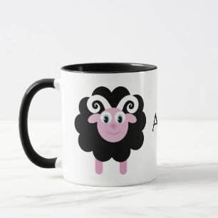 Caneca Ram bonito do Aries do zodíaco dos desenhos