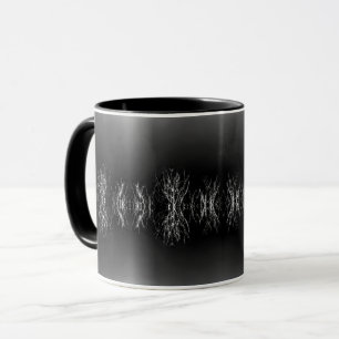 Caneca Ramais de Árvore Florestal Negra Brilho Místico 