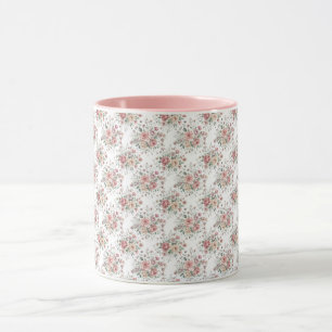 Caneca ramalhetes florais vintage