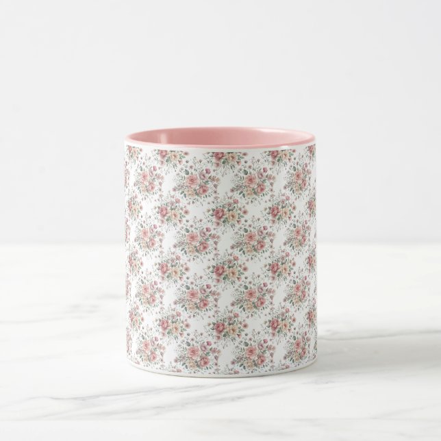 Caneca ramalhetes florais vintage (Centro)