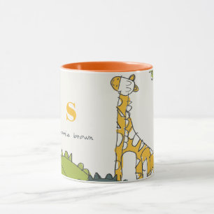 Caneca Rapariga da Selva Selvagem Verde Amarelo e Bonita