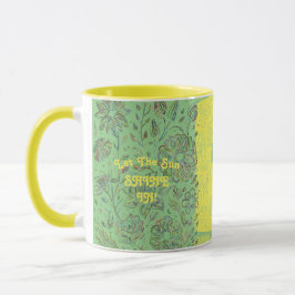 Caneca Rapariga do Sol Verde e Amarelo