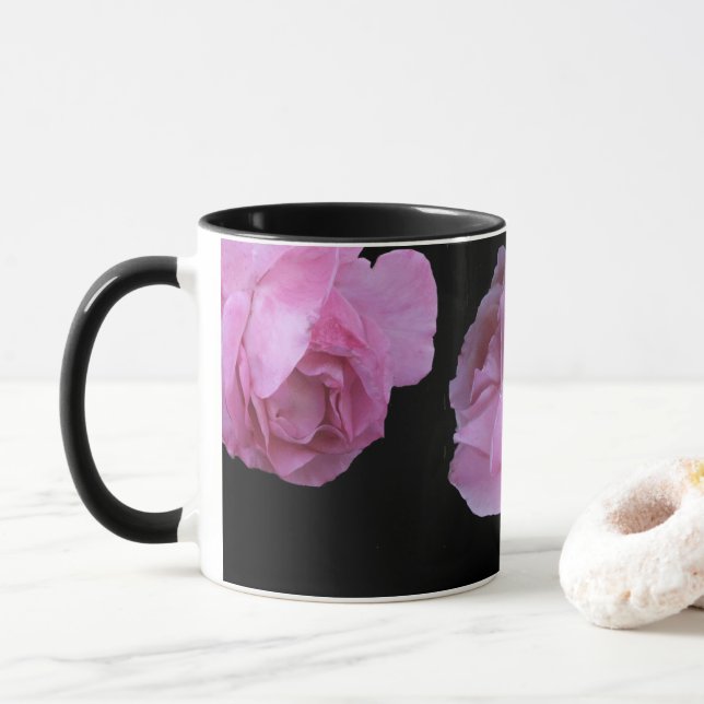 Caneca Rapariga face rosa rosa bonito moda esquisita (Com Donut)