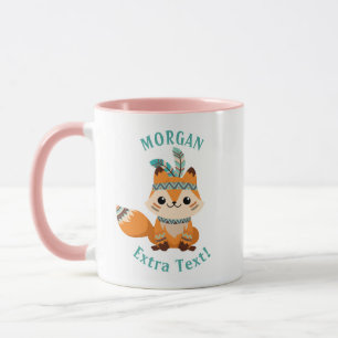 Caneca Rapariga indiana bonita, personalize o nome e a me