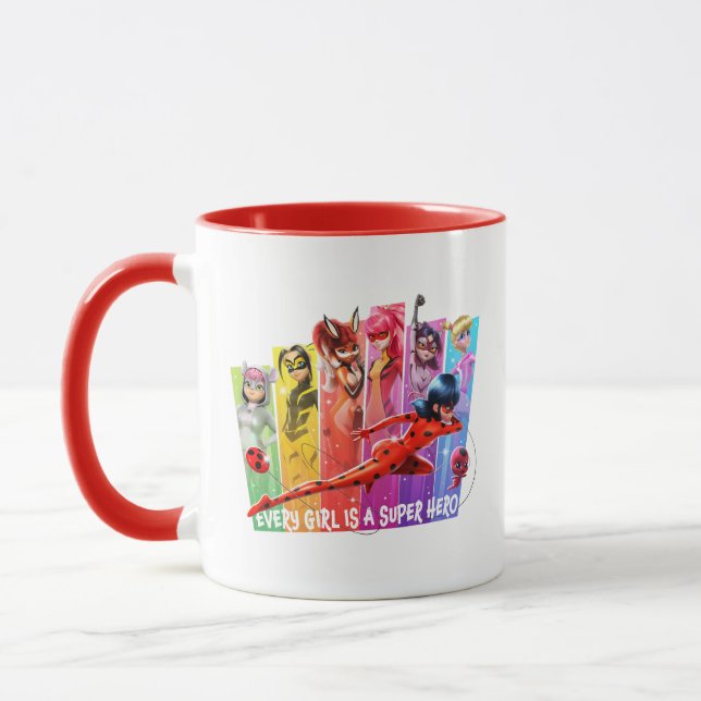 Caneca Raparigas Miraculosas | Cada garota é um super her (Esquerda)
