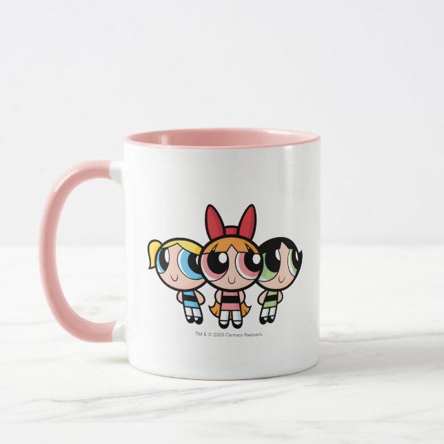 Caneca Raparigas Powerpuff: Açúcar, Especiarias e Tudo Mu (Esquerda)