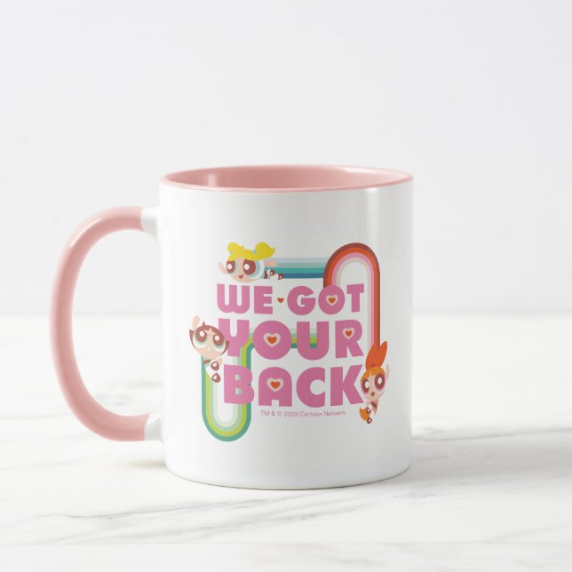 Caneca Raparigas Powerpuff: Temos As Suas Costas (Esquerda)