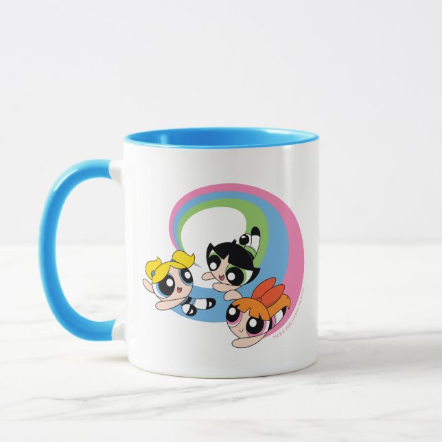 Caneca Raparigas Powerpuff Voam Através Do Céu (Esquerda)