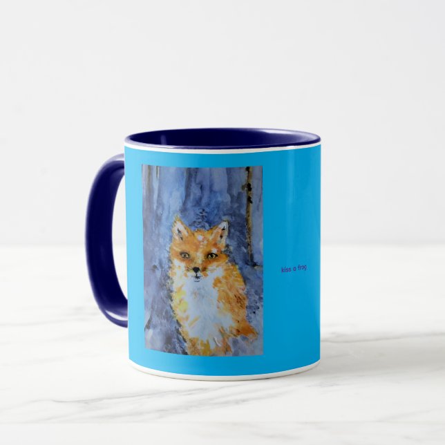 Caneca Raposa Azul (Frente Esquerda)
