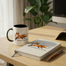 Caneca Raposa Correndo Elegante "Olhe para Trás. Veja o C