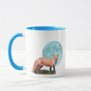 Caneca Raposa e Lua Azul