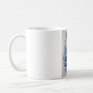 Caneca Raposa Floral Azul - Caneca de Café Raposa