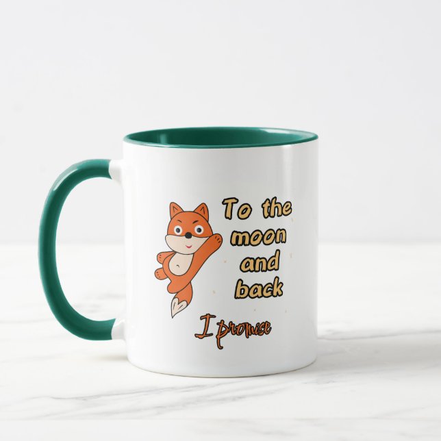 Caneca Raposa laranja com lua (Esquerda)