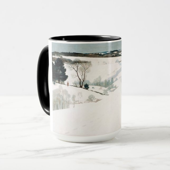 Caneca Raposa na neve, 1935 por Newell Convers Wyeth (Frente Esquerda)