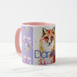 Caneca Raposa Vermelha Coca-Cola Pansias Roxosas Animais
