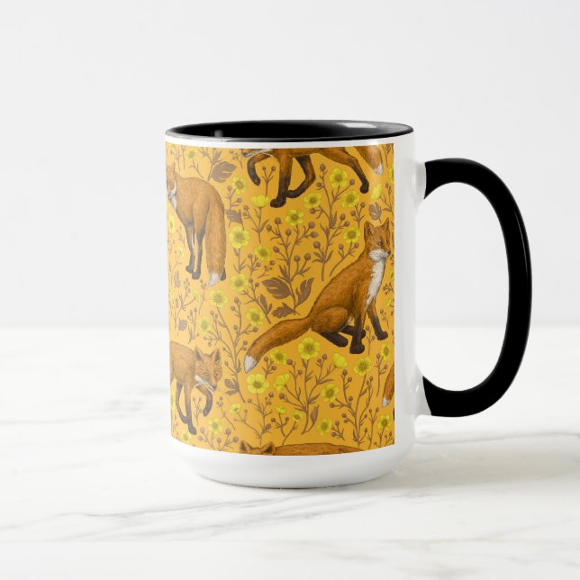 Caneca Raposas e ampolas em laranja (Direita)