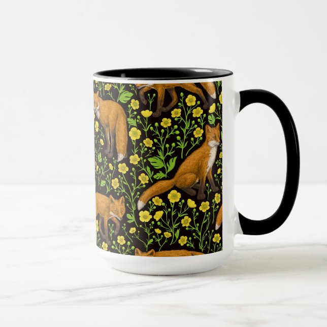 Caneca Raposas e ampolas em preto (Direita)