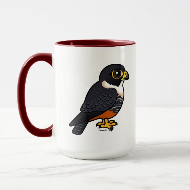 Caneca Raptor de Cartoon de Falcão de Bato Birdorable (Esquerda)