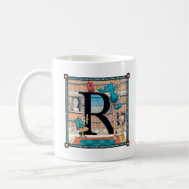 Caneca rara de Letterblock - com a letra "R "