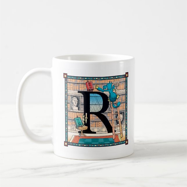 Caneca rara de Letterblock - com a letra "R " (Esquerda)