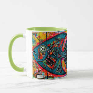 Caneca "Raramente Visto Peixes Triangulares" Bebida Mug
