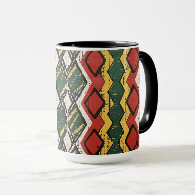 Caneca Rasta Tribal Impressão (Frente Esquerda)
