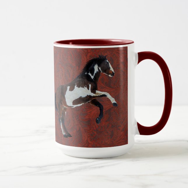 Caneca Rastreando Cavalo de Estalão de Pintura (Direita)