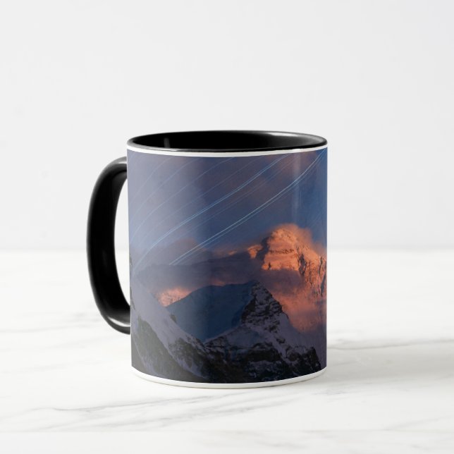 Caneca Rastreio de estrelas | Monte Everest Tibete, China (Frente Esquerda)