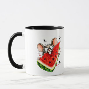 Caneca Rato alegre come melancia