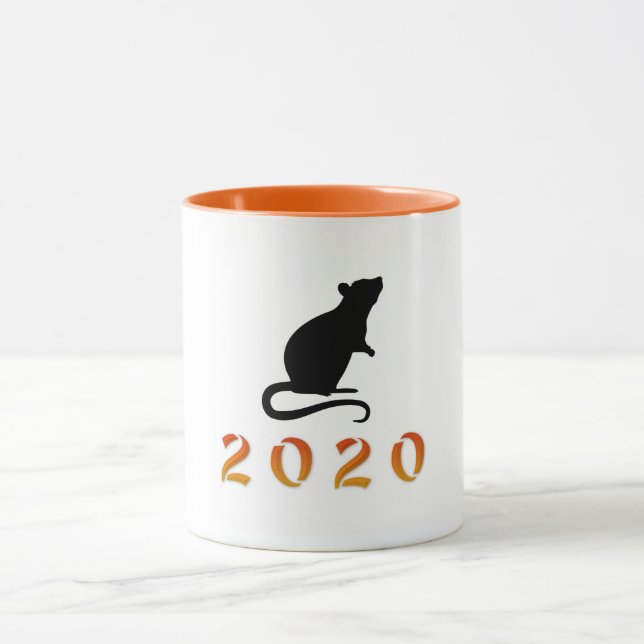 Caneca Rato do Ano Novo Chinês 2020 (Centro)