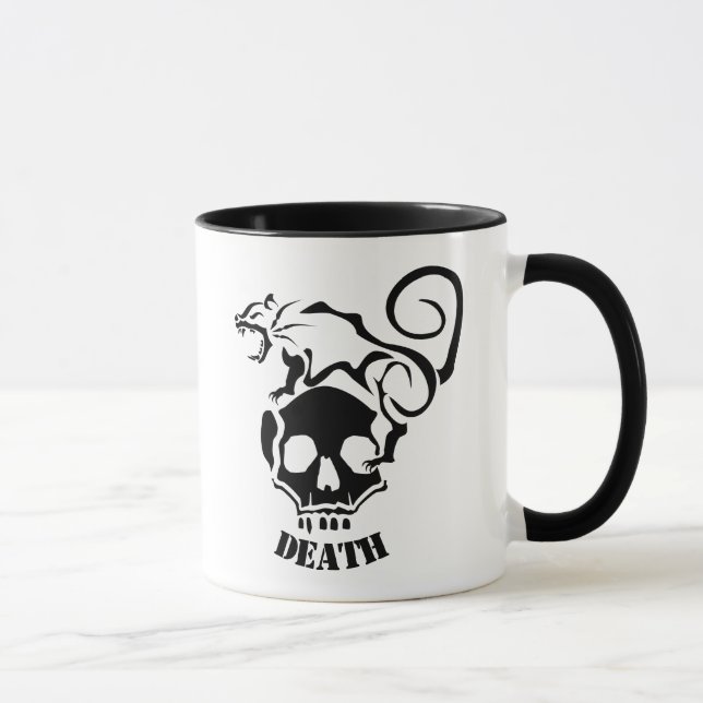 Caneca Rato raivoso num crânio de Mau (Direita)